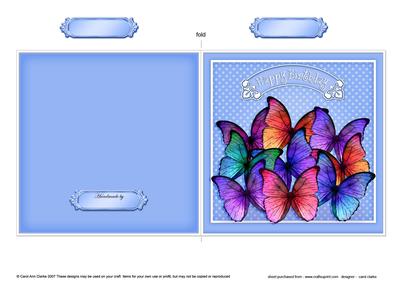 Birthday Butterflies Quick Cut and Fold Card