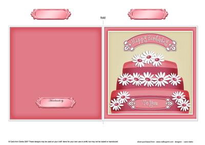 Birthday Cake Quick Cut and Fold Card