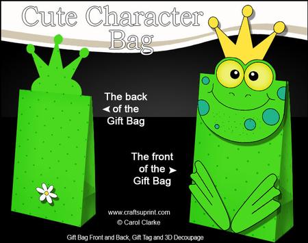 3D Freddy Frog Cute Character Gift Bag Mini Kit