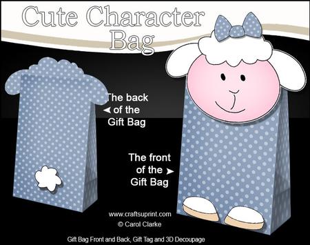 3D Little Lamb Cute Character Gift Bag Mini Kit