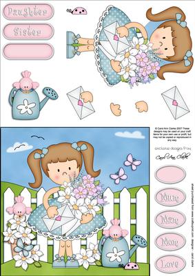 Girlz Liz's Flowers Quick Card & 3D Decoupage