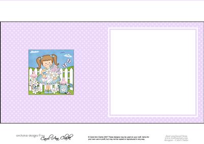 Girlz Liz's Flowers Matching Insert Square Landscape