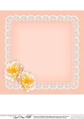 8 x 8 Flowers Butterflies & Lace Matching Insert Panel