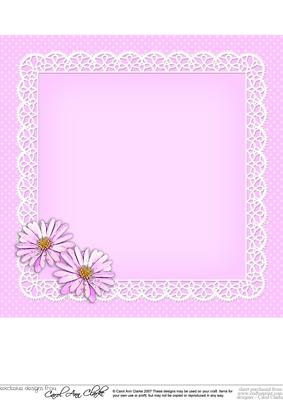 8 x 8 Flowers Butterflies & Lace Matching Insert Panel