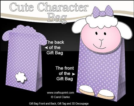 3D Little Lamb Cute Character Gift Bag Mini Kit