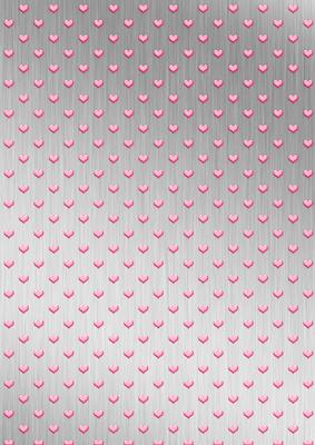 'coloured Metallic Hearts' Backing Paper
