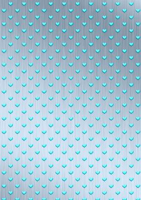'coloured Metallic Hearts' Backing Paper