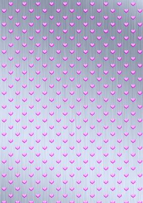 'coloured Metallic Hearts' Backing Paper