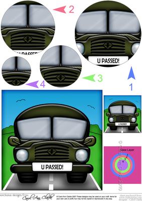 Fun Army Truck U Passed Circle Pyramage Topper