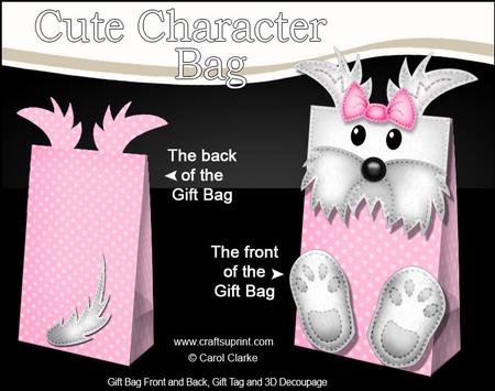 3D Jess Westie Dog Character Gift Bag Mini Kit