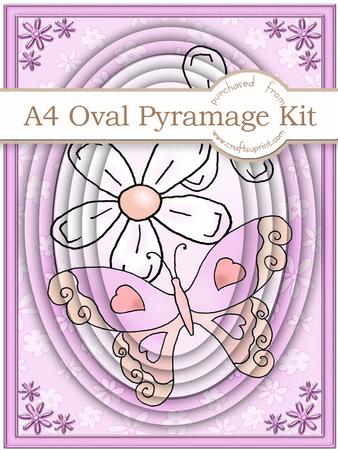 A4 Fluttery Butterfly in Pink Pyramage Kit