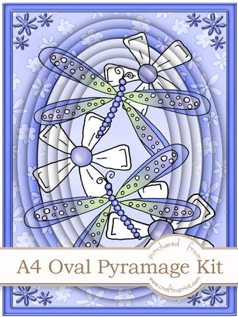 A4 Dreamy Dragonflies in Blue Pyramage Kit