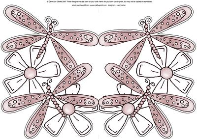 Dragonflies Shaped Card