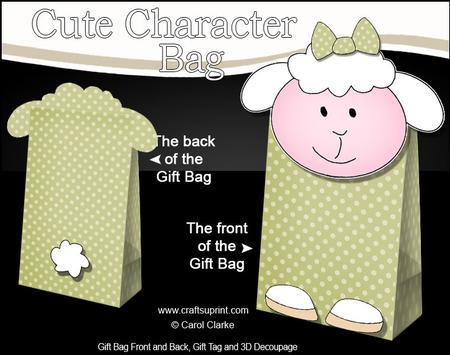 3D Little Lamb Cute Character Gift Bag Mini Kit
