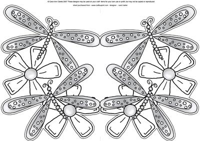Dragonflies Shaped Card