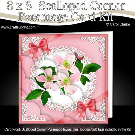 8 x 8 Clematis and Lace Kit with Scalloped Corners