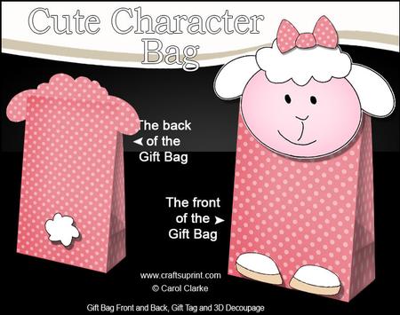 3D Little Lamb Cute Character Gift Bag Mini Kit