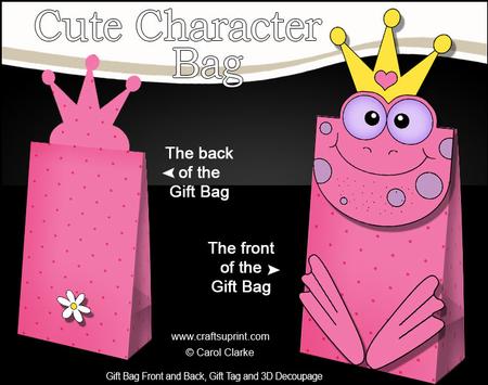 3D Freya Frog Cute Character Gift Bag Mini Kit