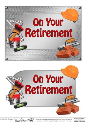 5x7 Retirement Handyman Tools 3D Decoupage