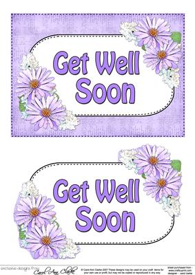 5x7 Get Well Soon Daisies 3D Step by Step Decoupage