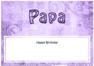Birthday Papa Clocks Matching Large Dl Insert