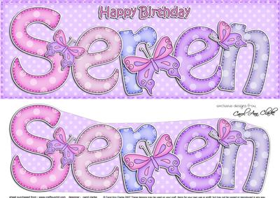 Large Dl Birthday Seren Butterflies Card & 3D Decoupage