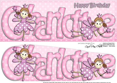 Large Dl Birthday Charlotte Fairy Quick Card N 3D Decoupage