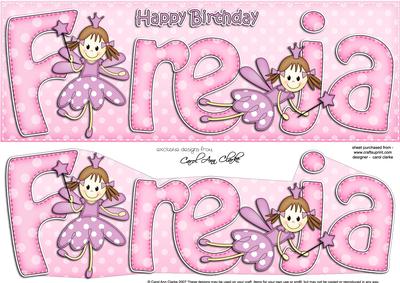 Large Dl Birthday Freja Fairy Quick Card N 3D Decoupage