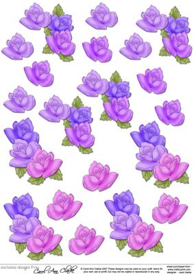 Pretty Roses Floral 3D Decoupage Designs