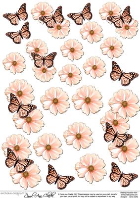 Flowers & Butterflies Floral 3D Decoupage Designs