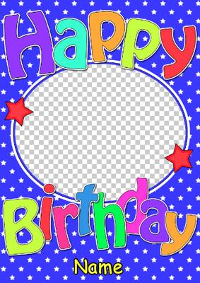 Birthday Stars Photo Upload Card