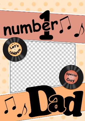 No 1 Dad Record Photo Upload Card