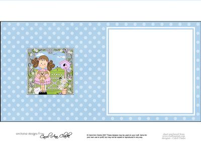 Girlz Zoe's Teddy Matching Insert Square Landscape