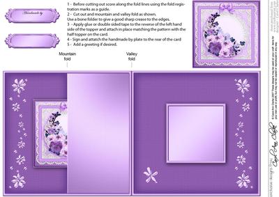 Spring Flowers No-hole Fold Back Card