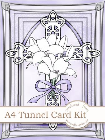 A4 When Words Fail in Lilac Tunnel Card Kit