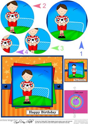 Bazil Plays Football Circle Pyramage Topper