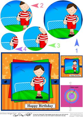 Bazil Plays Football Circle Pyramage Topper