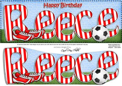 Happy Birthday Reece Large Dl 3D Decoupage