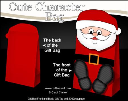 3D Santa Xmas Character Gift Bag Mini Kit
