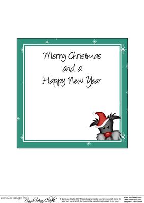 Xmas Scottie Dog 6x6 Fun Novelty Square Insert Panel
