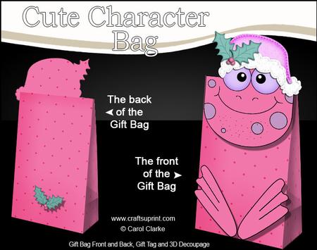 3D Freya Frog Cute Xmas Character Gift Bag Mini Kit
