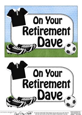 5x7 Retirement Dave Football 3D Step by Step Decoupage