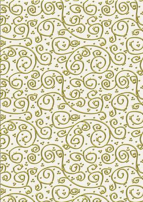 'gold Metallic Swirls' Backing Paper - Shades of White