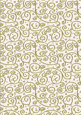 'gold Metallic Swirls' Backing Paper - Shades of White