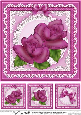 Just Roses 8 x 8 Quick Card Topper