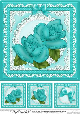 Just Roses 8 x 8 Quick Card Topper
