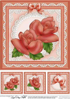 Just Roses 8 x 8 Quick Card Topper