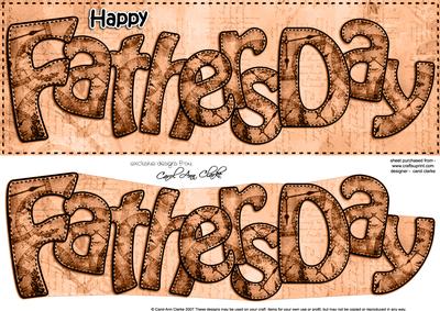 Large Dl Fathers Day Clocks 3D Decoupage
