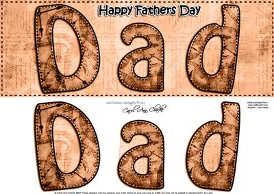 Large Dl Fathers Day Dad Clocks 3D Decoupage