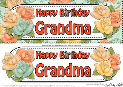 Large Dl Birthday Grandma Card & 3D Decoupage
